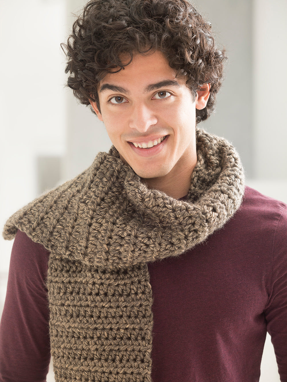 Simple Serene #Scarfie (Crochet) – Lion Brand Yarn
