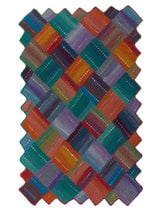 Diagonal Squares Afghan (Crochet) thumbnail