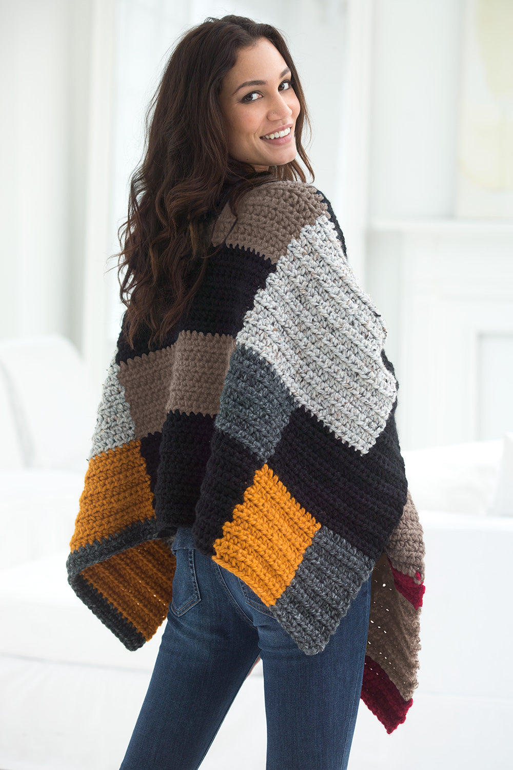 Petrona Poncho Crochet – Lion Brand Yarn
