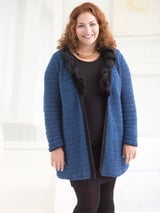 Curvy Girl® Ruffled Collar Cardigan (Crochet) thumbnail