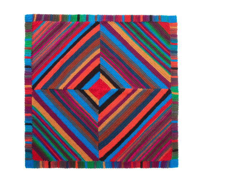 Diagonal Blocks Afghan (Crochet)