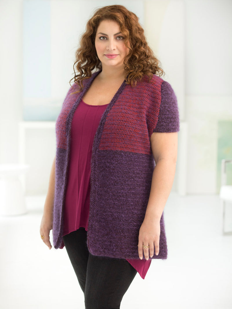 Curvy Girl® Two-Tone Vest (Crochet)