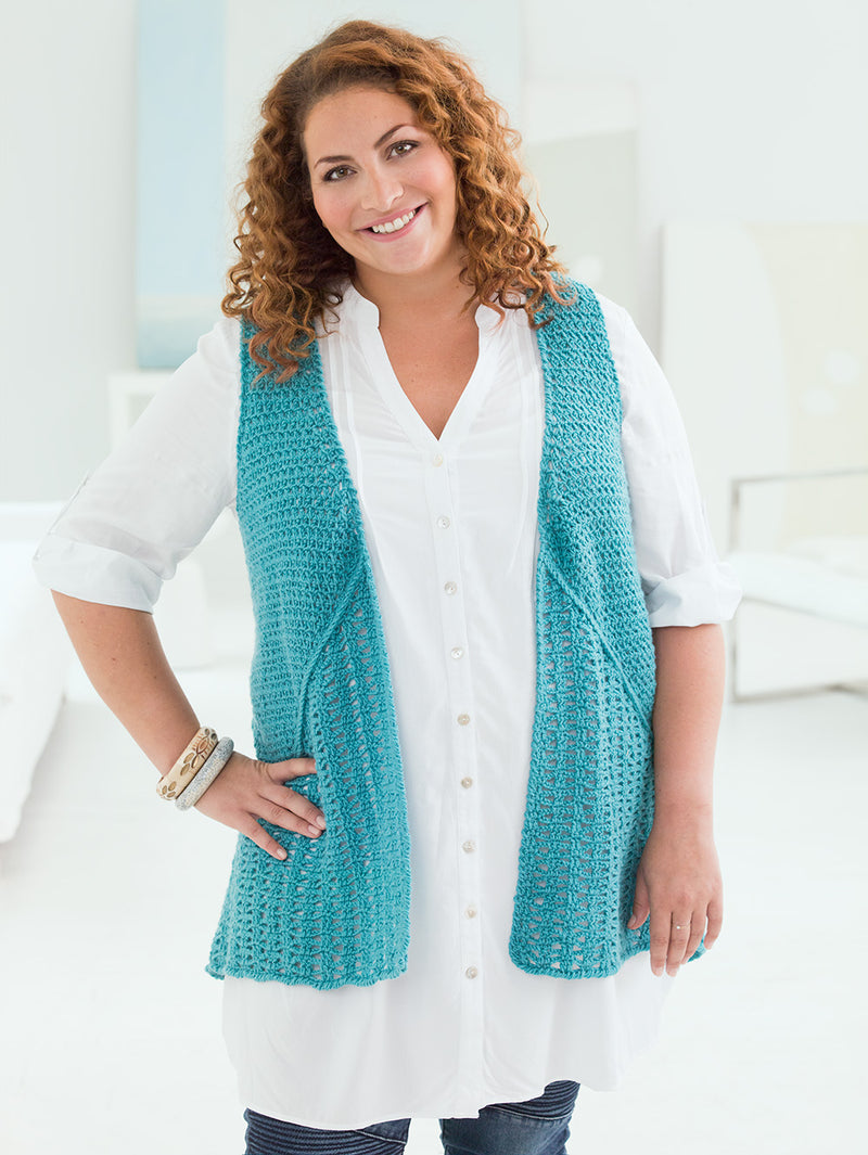 Curvy Girl® Drapey Vest (Crochet)