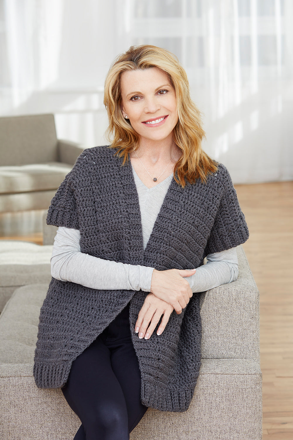 City Sleek Ruana (Crochet) – Lion Brand Yarn