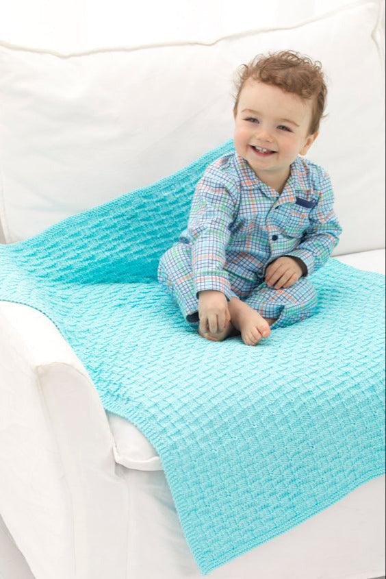 Basketweave Baby Baby Cot Blanket Knitting Pattern Basketweave