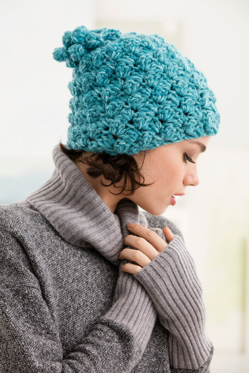 Blue Bobble Hat (Crochet)