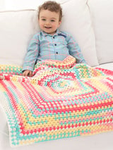 Happy Colors Baby Afghan (Crochet) - Version 1 thumbnail