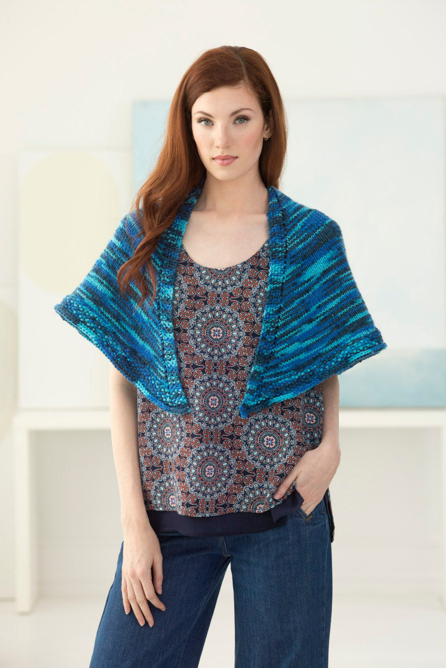 Wrapsody In Blue (Knit) Lion Brand Yarn