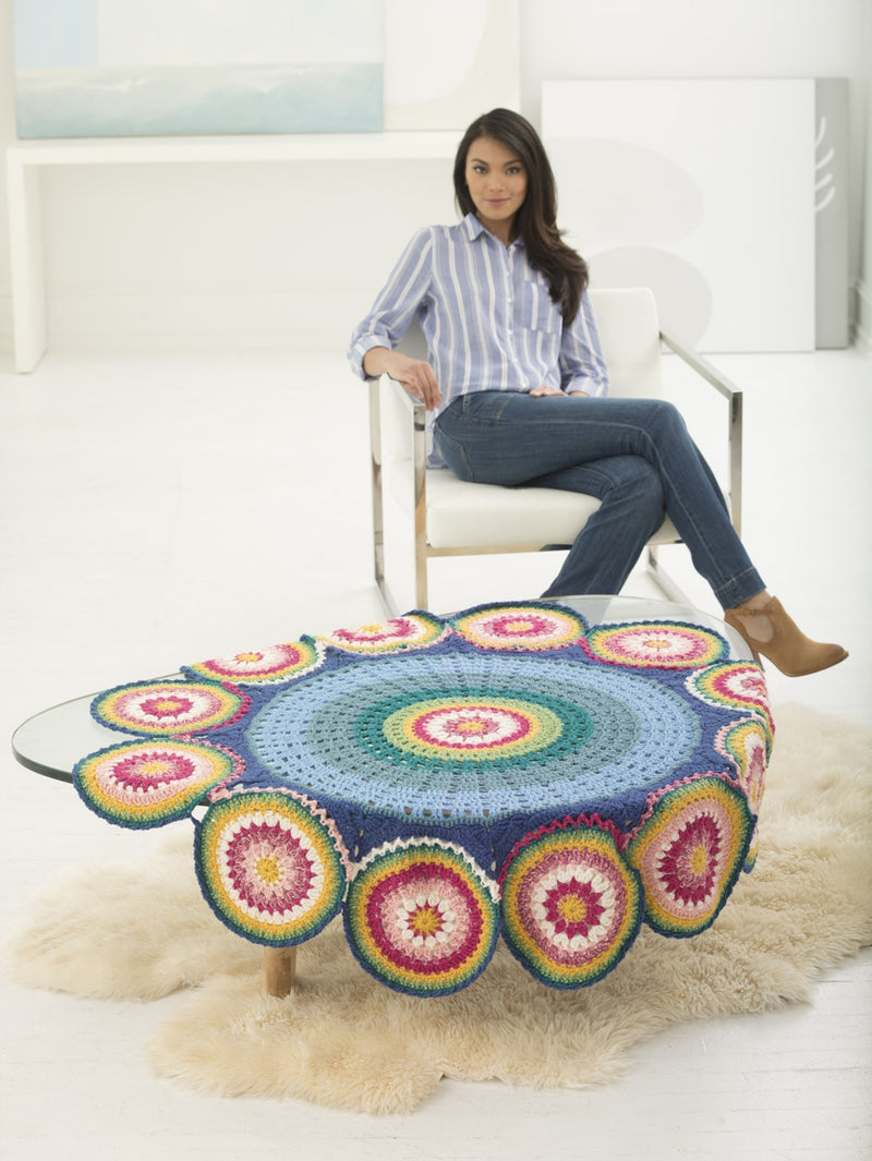 Circle Of Flowers Mandala Afghan (Crochet)