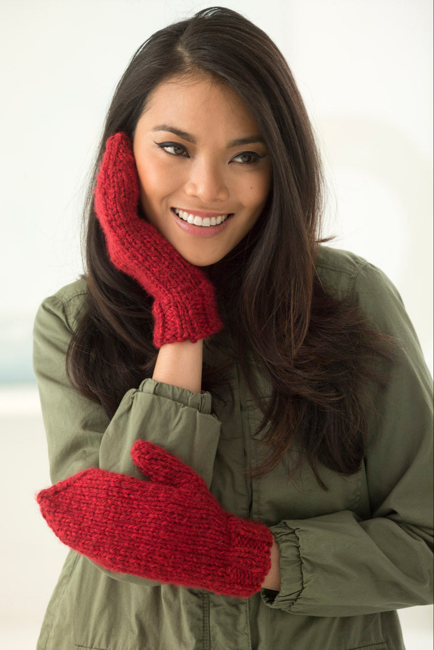 MARK&LONA ミトン　フリーサイズ Lion Brand Free Pattern - Knit Level 3 Mittens - L60048 – Lion
