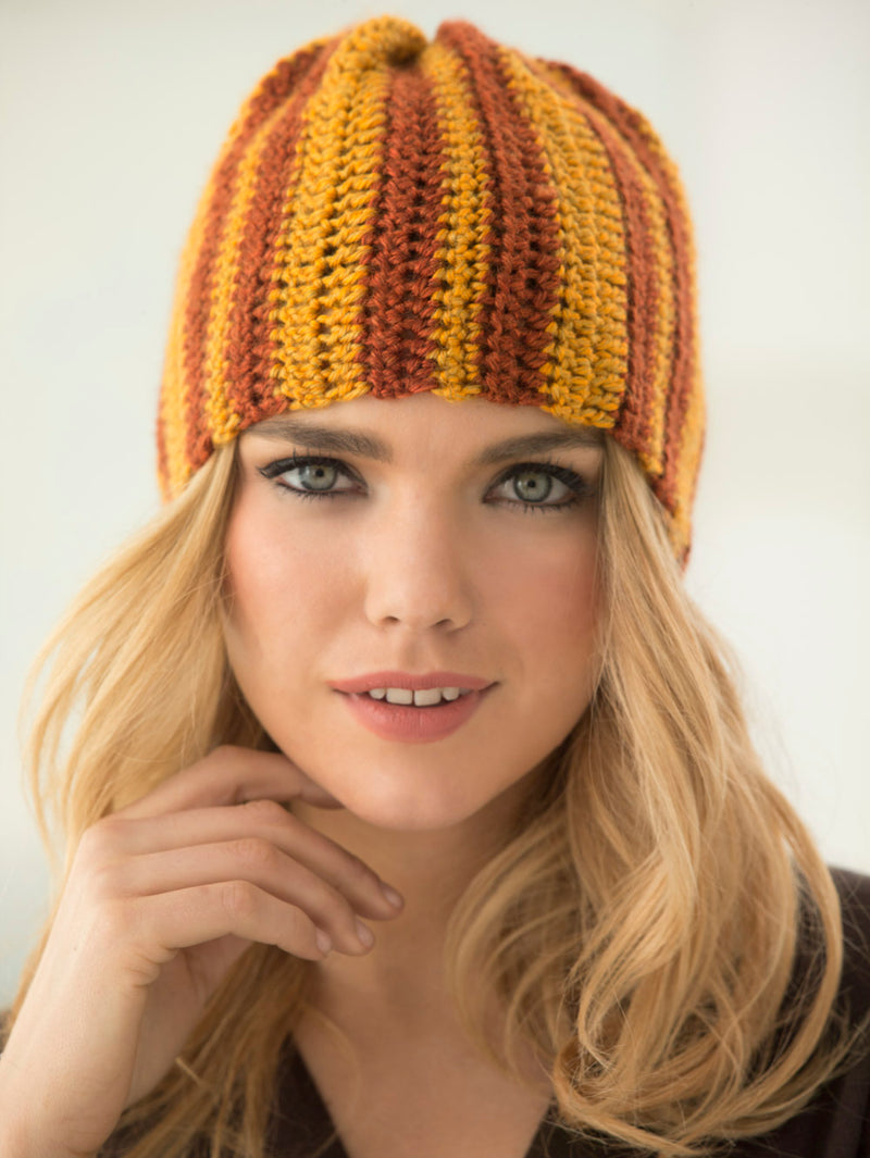 Crochet Level 2 Striped Hat