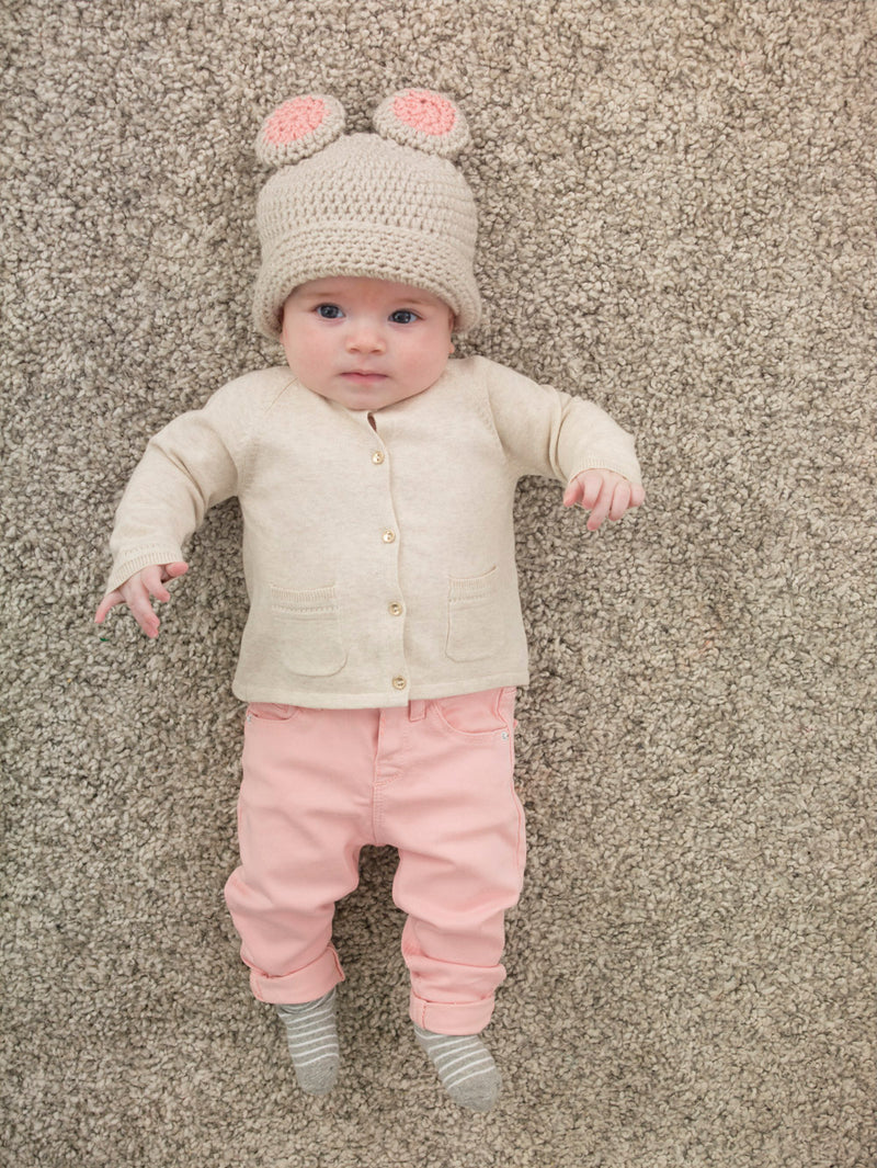 Girl's Baby Bear Hat (Crochet)