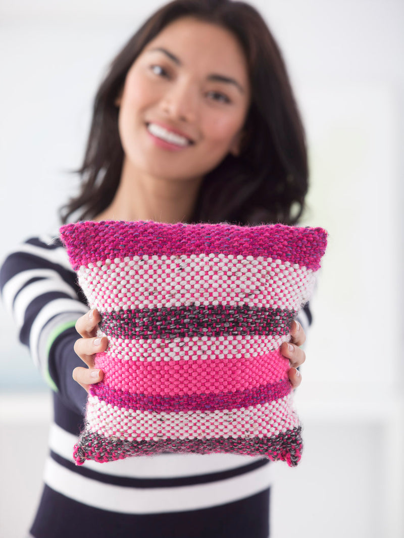 Striped Woven Pillow (Crafts)
