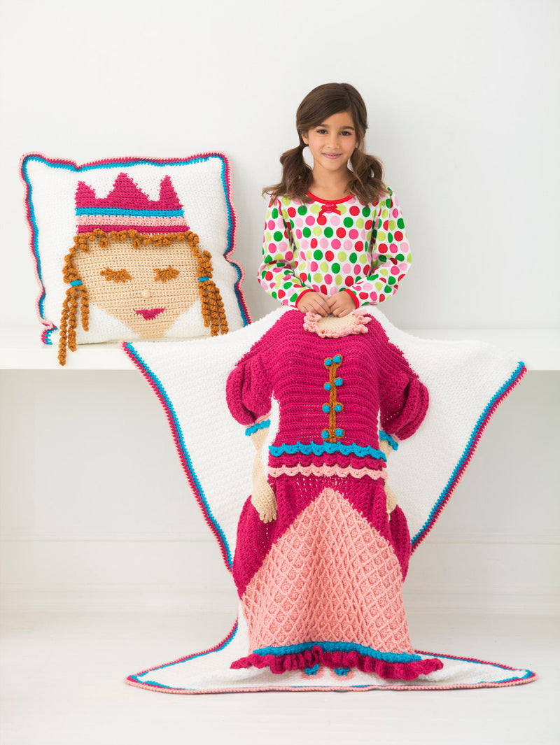 Nite Princess Afghan And Pillow (Crochet)