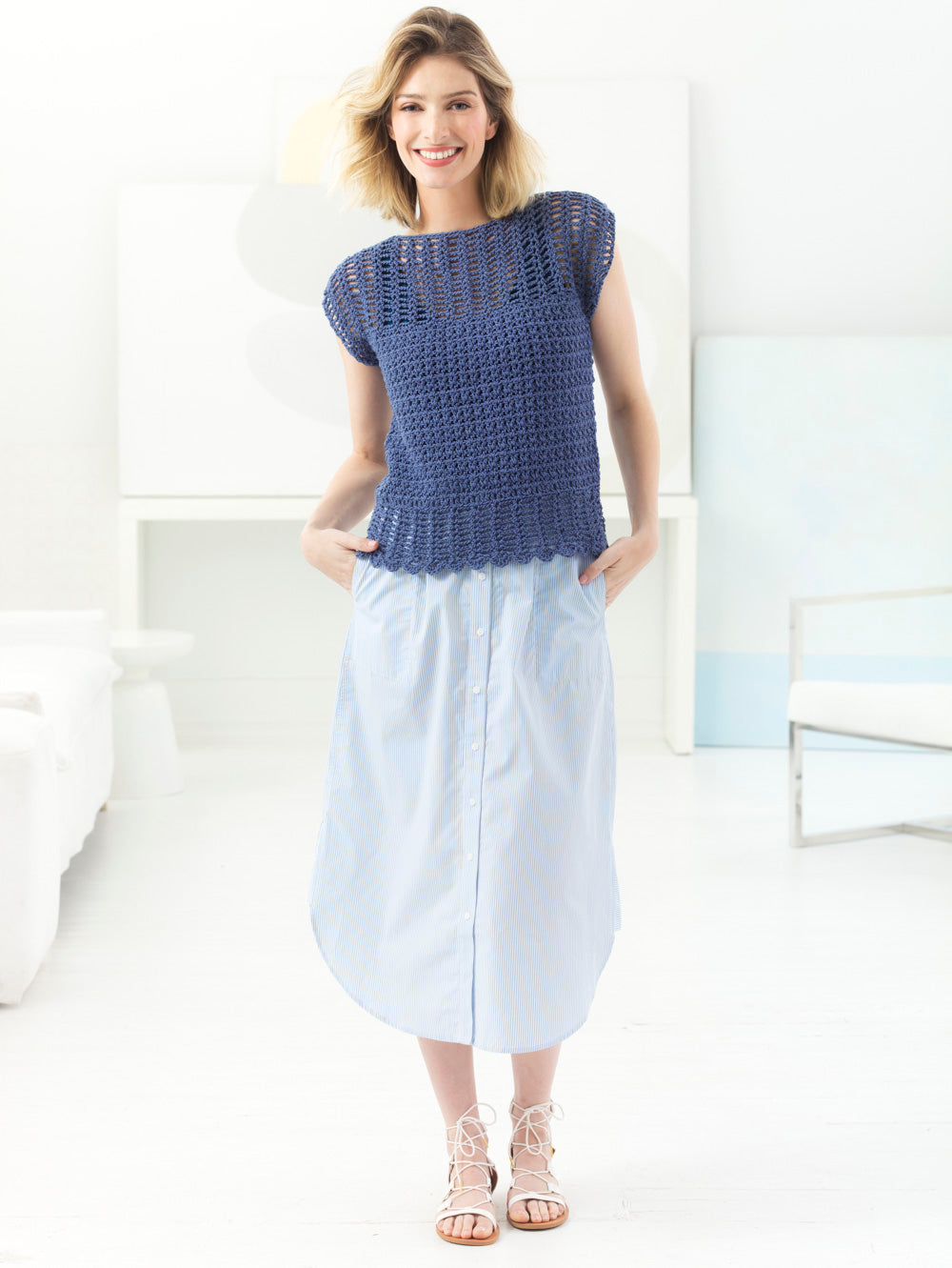 Openwork Top Openwork Top (Crochet) – Lion Brand Yarn
