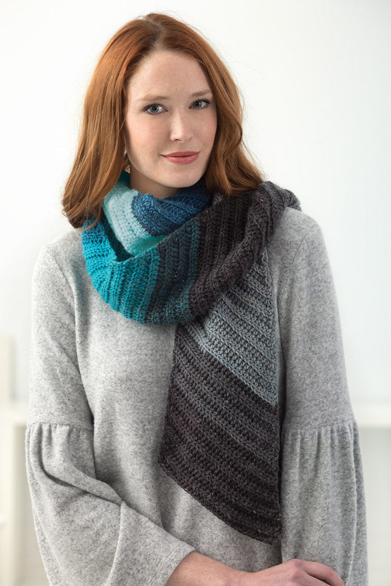 Shaded Diagonal Scarf (Crochet) - Main Image