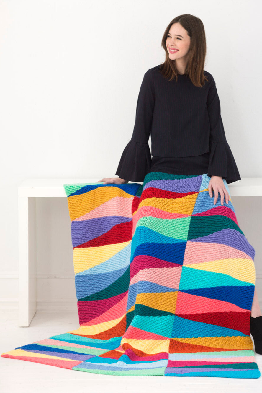 Color Pennant Afghan (Knit) – Lion Brand Yarn