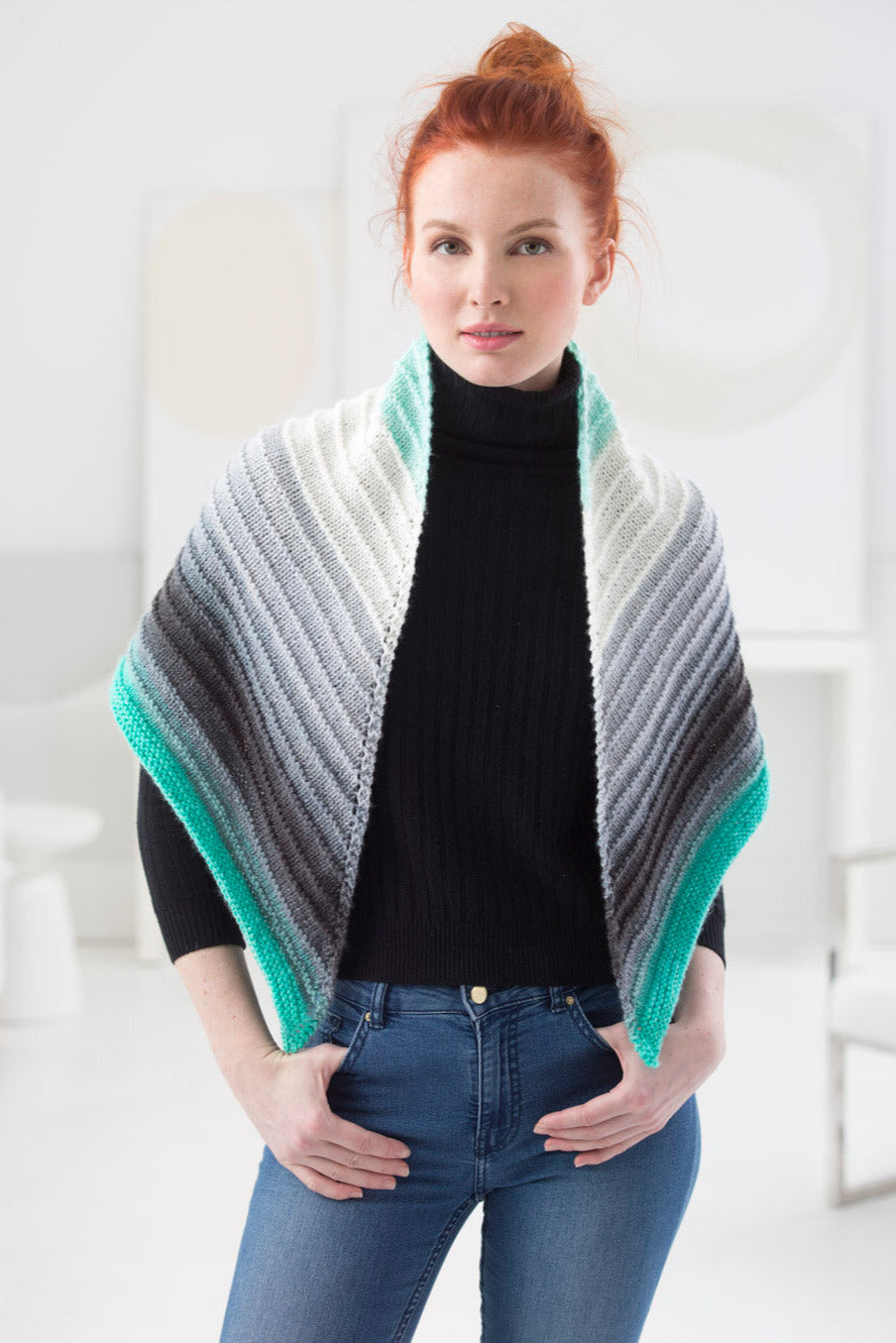 Eyelet Triangle Shawl (Knit) – Lion Brand Yarn