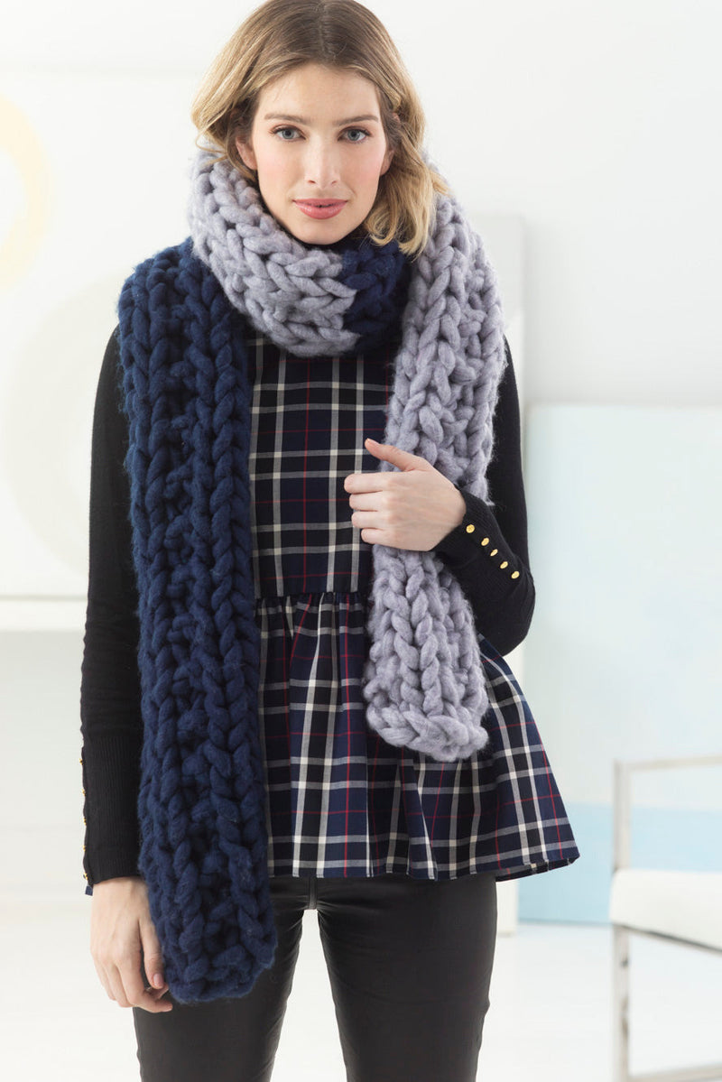 Two Color Scarf Knit Pattern Two Color Scarf (Knit) – Lion Brand Yarn