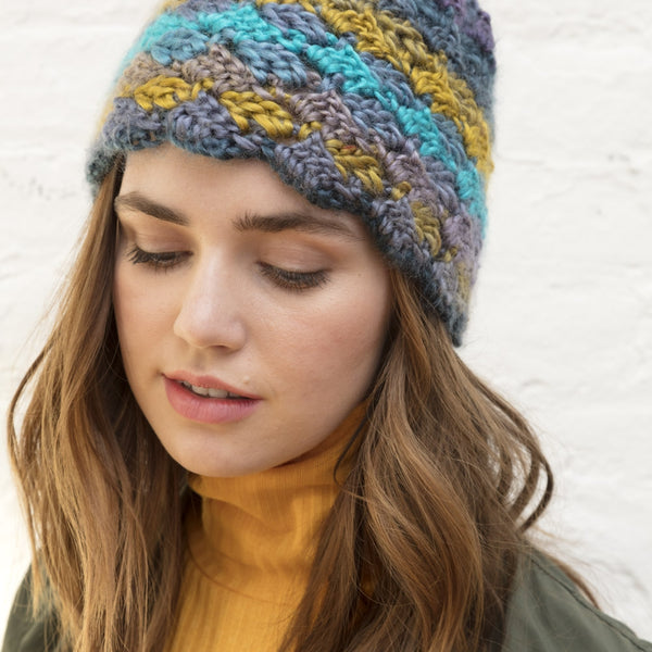 leinwande ラインヴァンド　Mix Yarn Crochet Hat Wattle Crochet Cap/Orange | leinwände | ラインヴァンドの公式