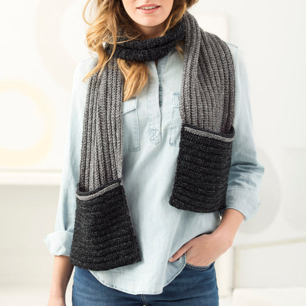 Scarf With Pockets (Crochet) – Lion Brand Yarn