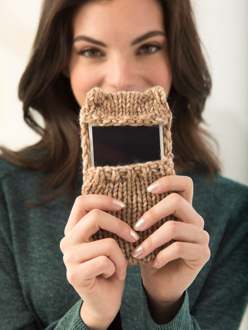 Kitty Smartphone Cover (Knit) - Version 2