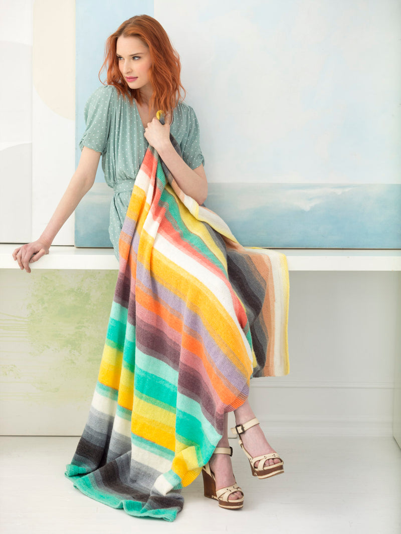 Simple Striped Blanket (Knit) - Version 1