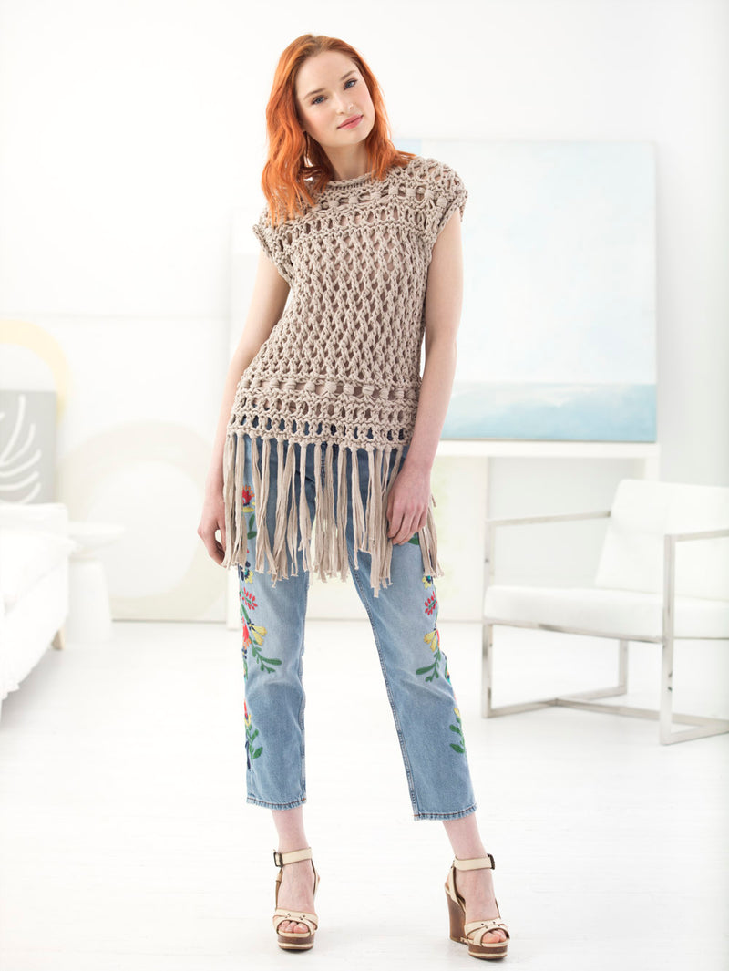 Openwork Top Freya Openwork Top (Knit) – Lion Brand Yarn
