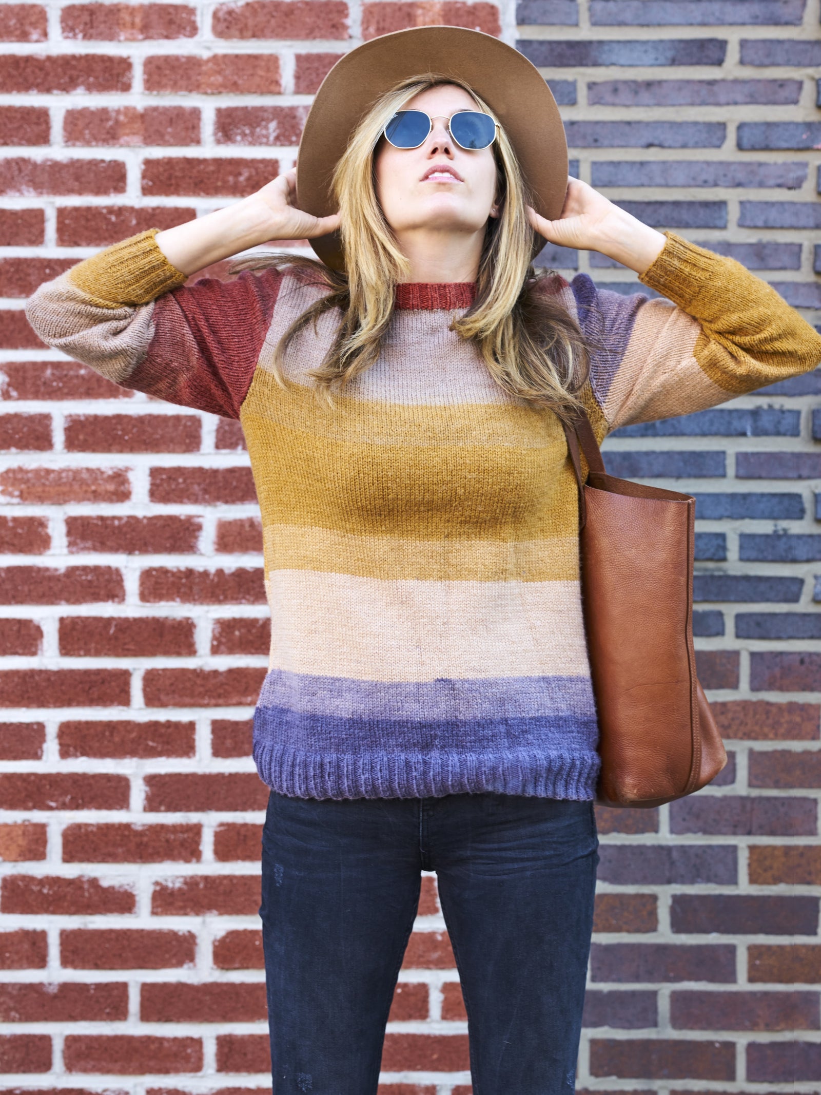 Rocky Mountain Crochet Color Block Sweater Cobble Hill Pullover (Knit)