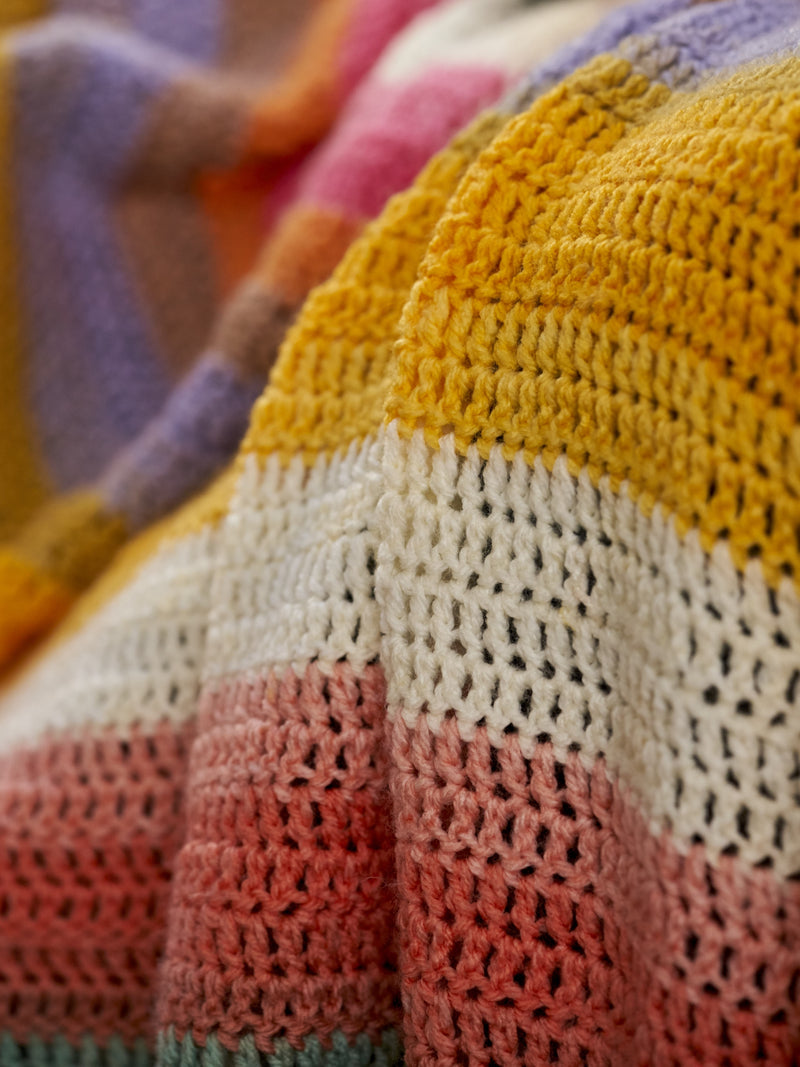 Blanket using Lion's brand mandala yarn. 1st blanket. Was for me