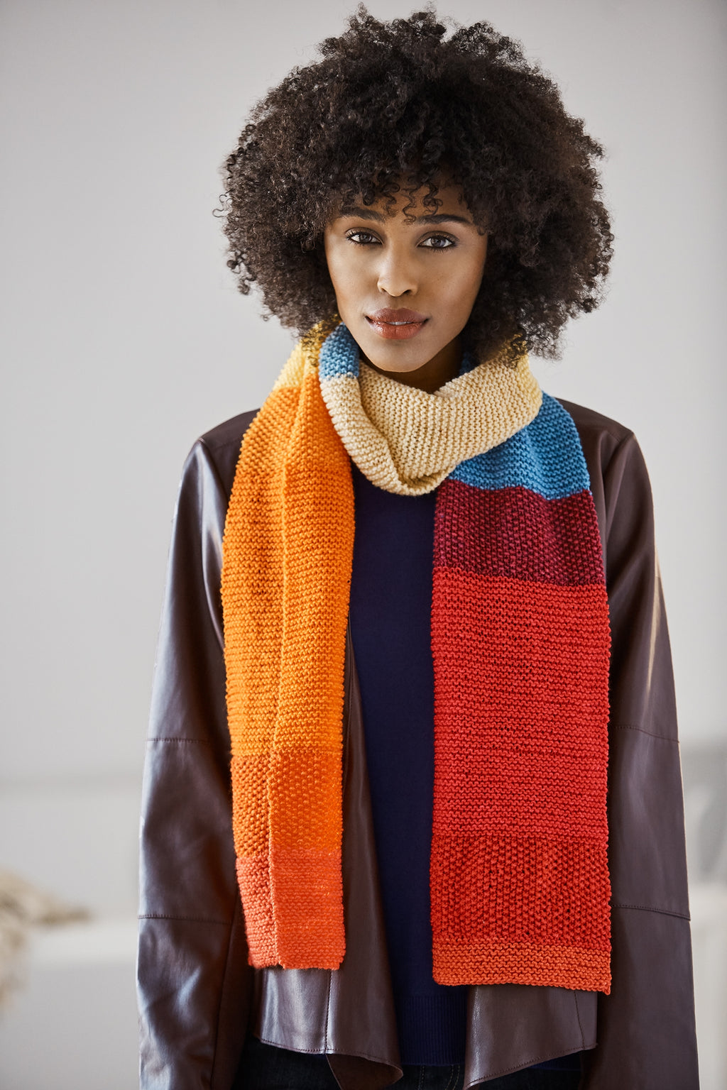 Seed and Garter Stitch Scarf (Knit) – Lion Brand Yarn