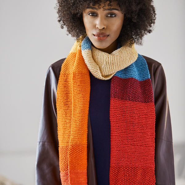 Seed and Garter Stitch Scarf (Knit) – Lion Brand Yarn