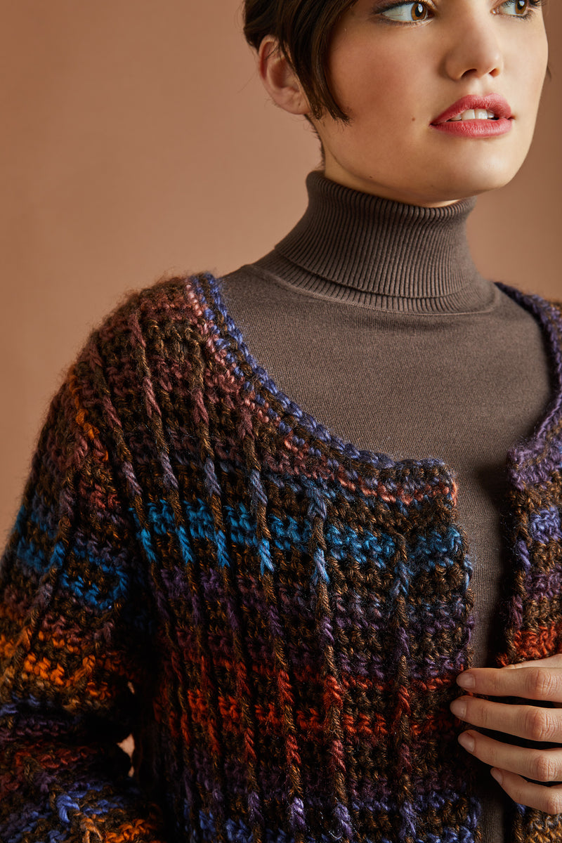 Colorfully Modern Cardigan (Crochet)