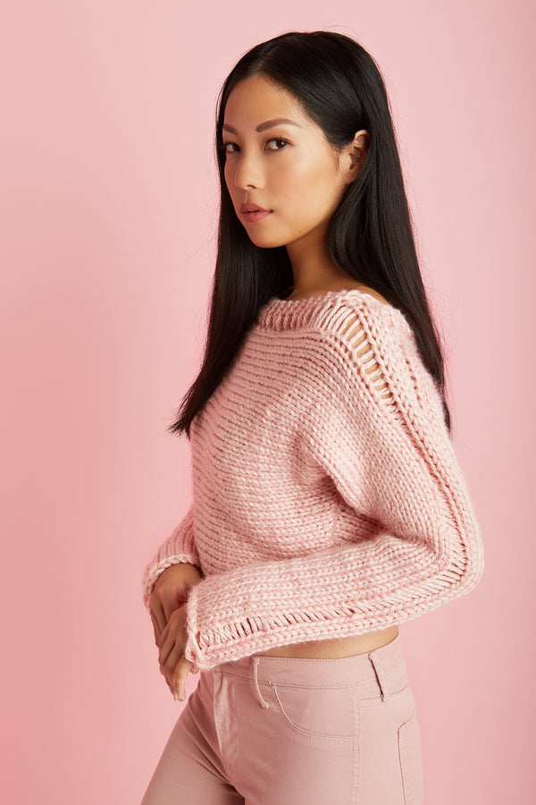 Cropped Drop Stitch Pullover (Knit) - Version 2