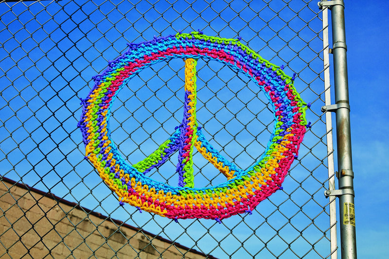 London Kaye Large Peace Sign (Crochet)