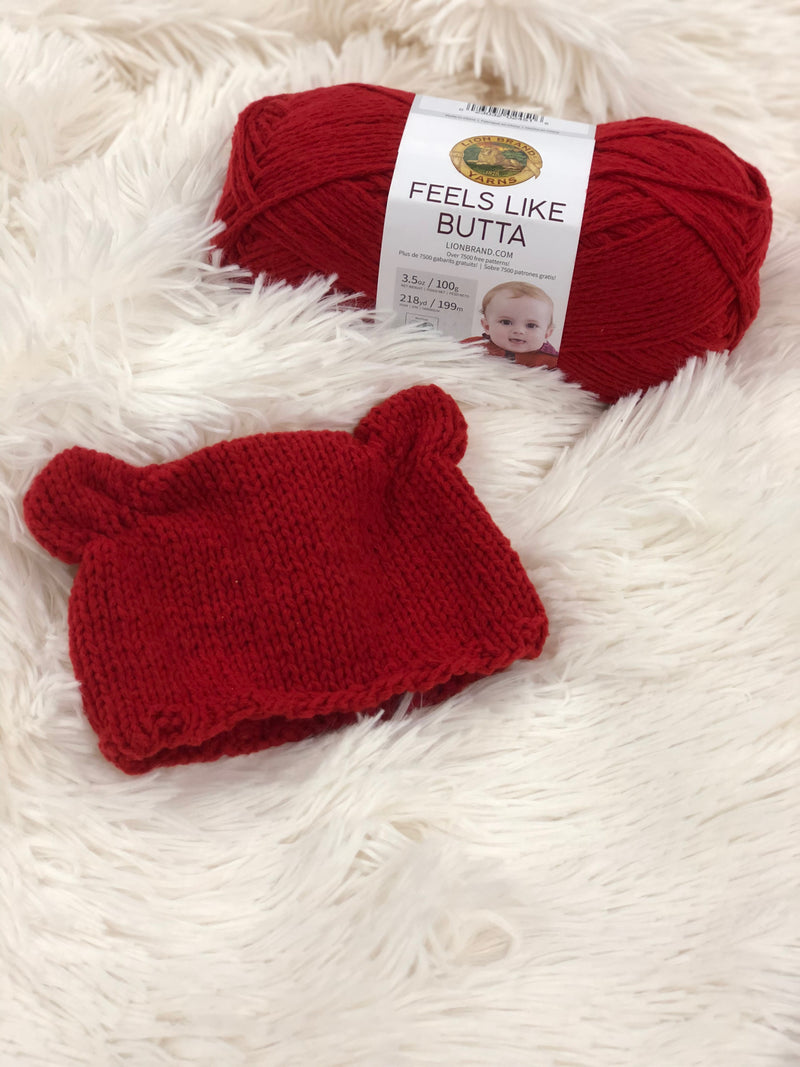 Preemie Knit Hat With Ears