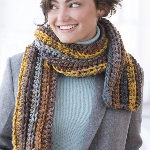 TENDERLOIN KNIT SCARF TDL マフラー Tenafly Scarf (Crochet) – Lion Brand Yarn