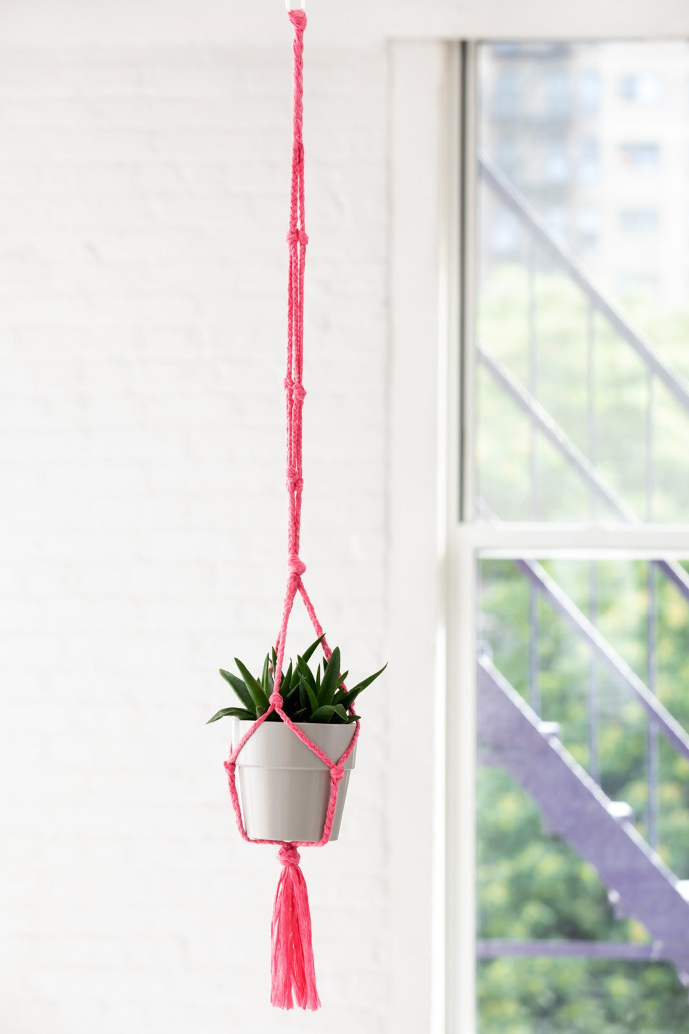 plant hanger with yarn Knotted Plant Hanger (Crafts) – Lion Brand Yarn