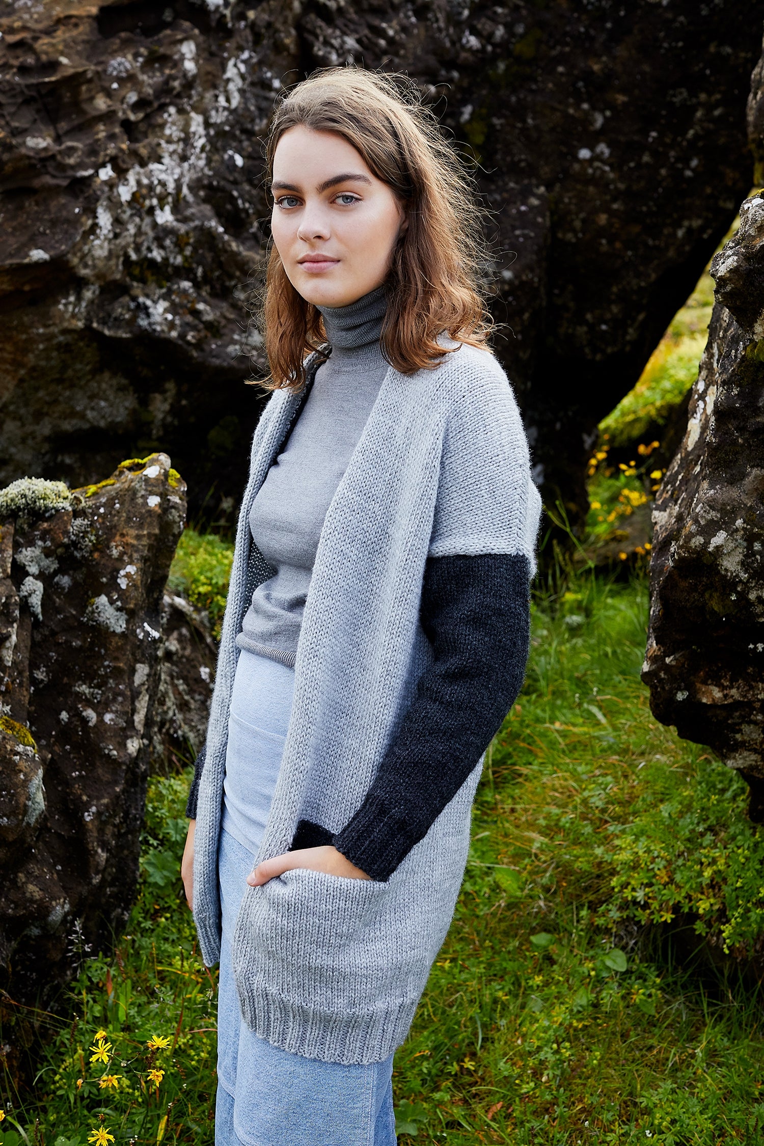 Freya Shawl Cardigan In Lime