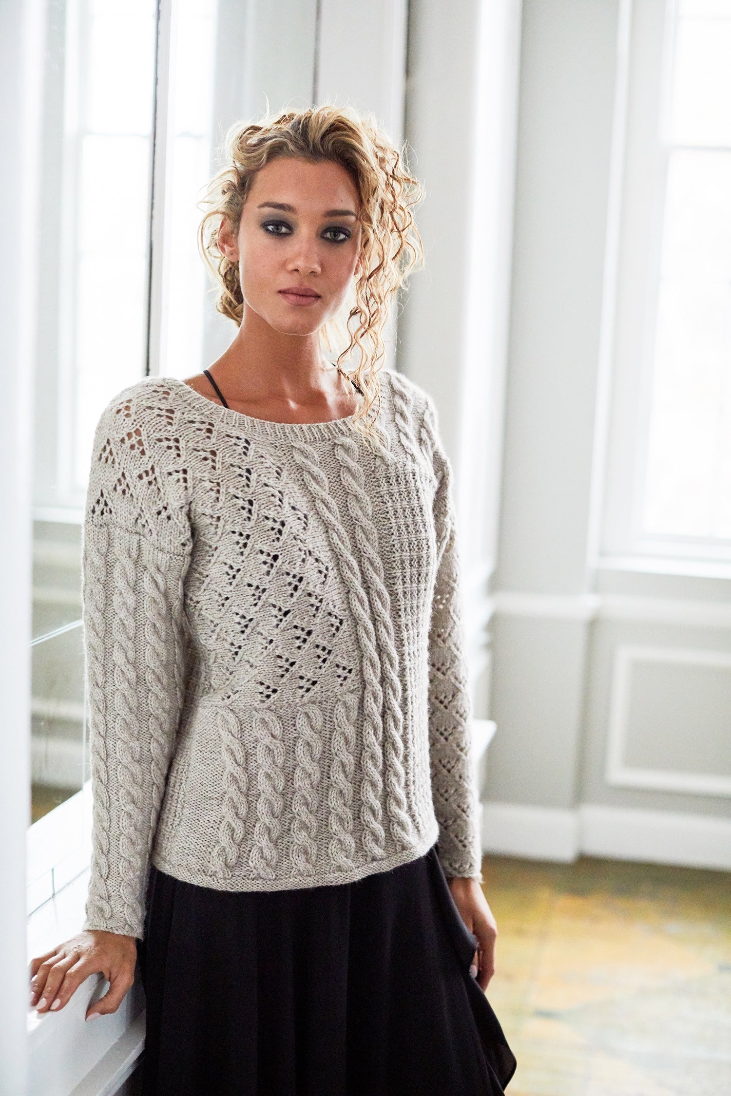 Slouchy Sampler Sweater (Knit) – Lion Brand Yarn