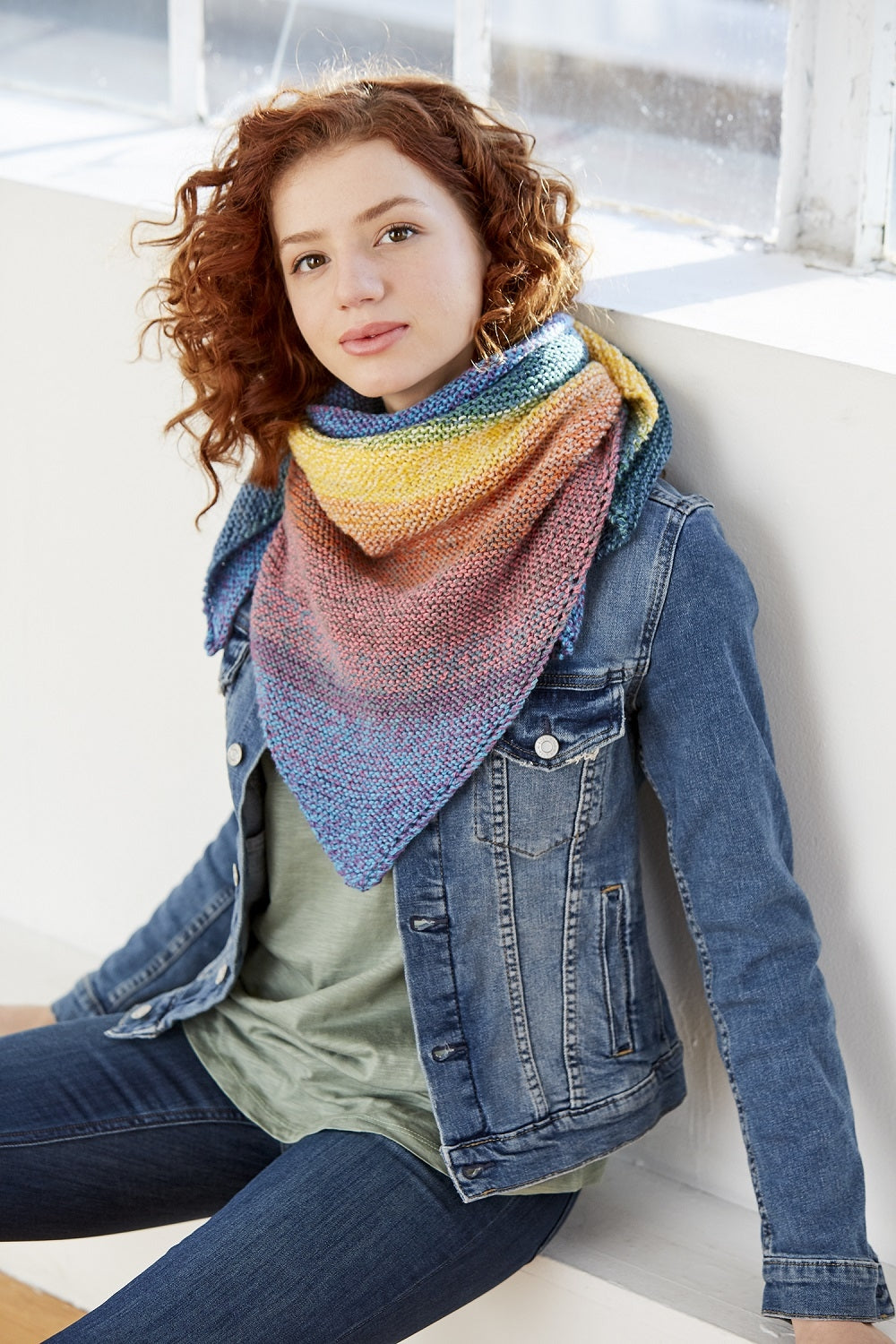Easy Garter Triangle Shawl (Knit) – Lion Brand Yarn