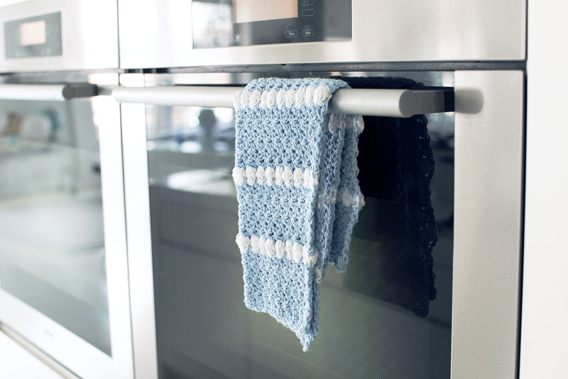 Cluster Stripe Dish Towel (Crochet)