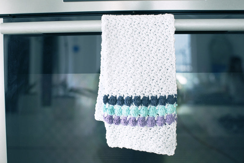 4-Color Cluster Dish Towel (Crochet)