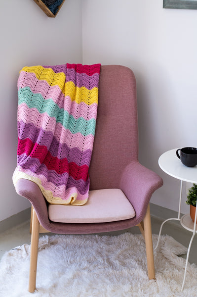 Rosy Ripple Afghan Free Download