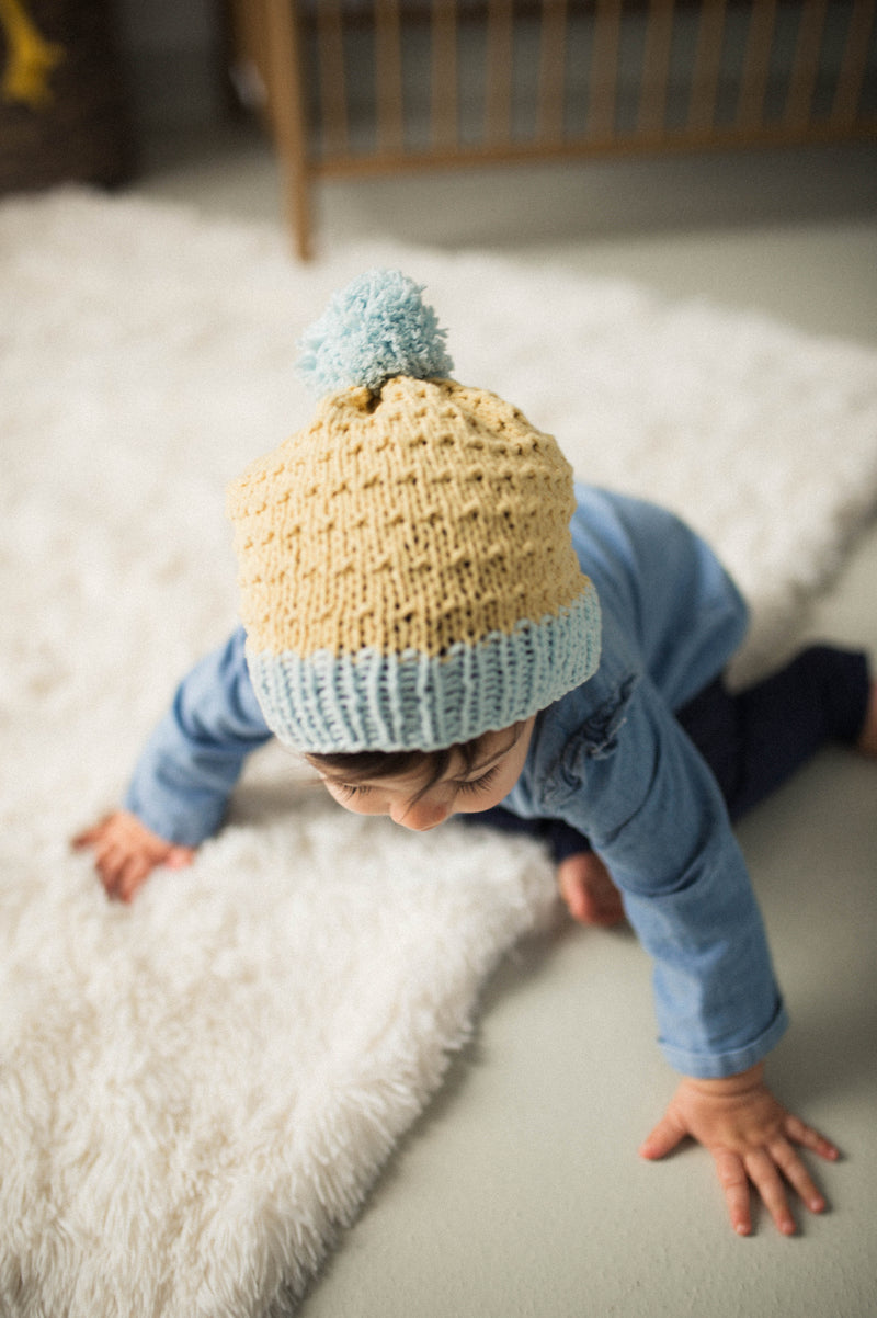 Pom Pom Baby Hat (Knit)