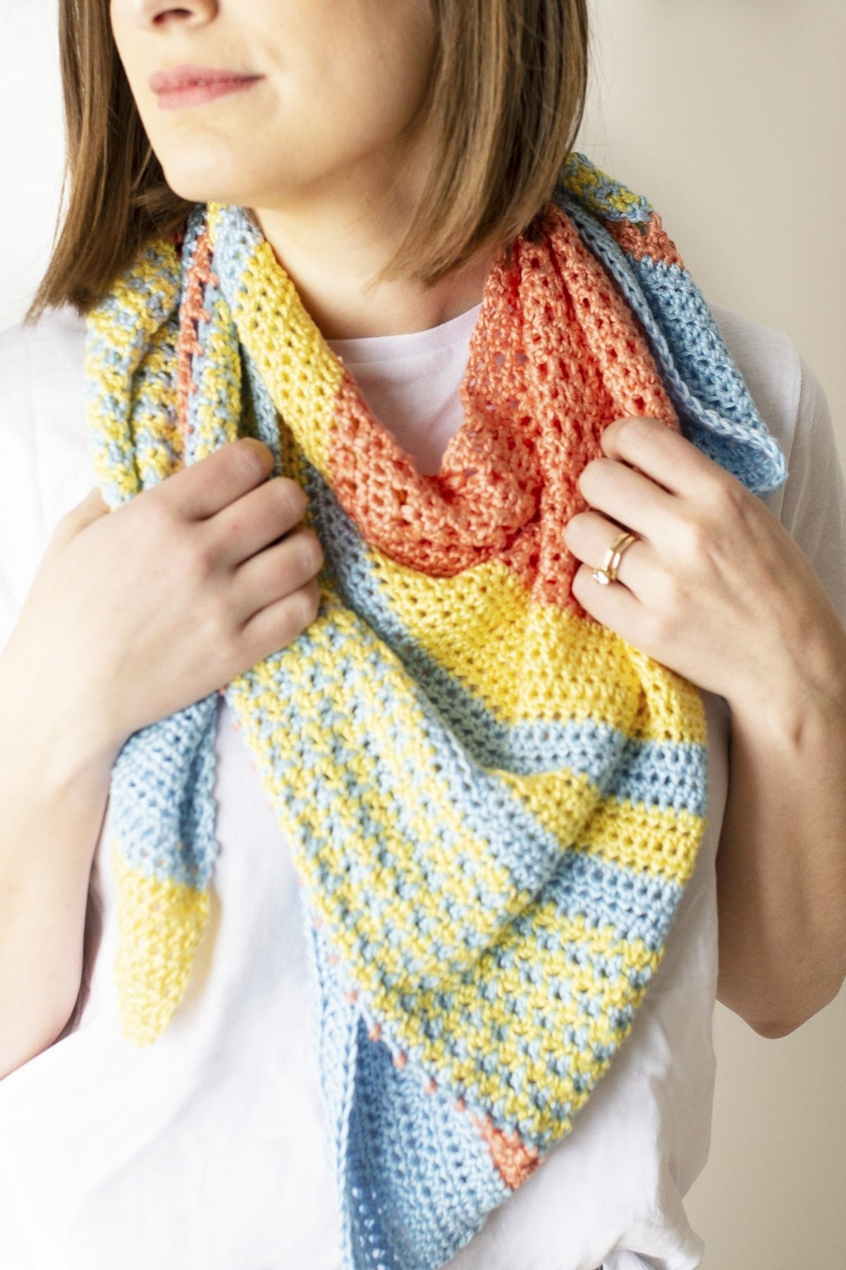 Tri-Color Shawl (Crochet) – Lion Brand Yarn