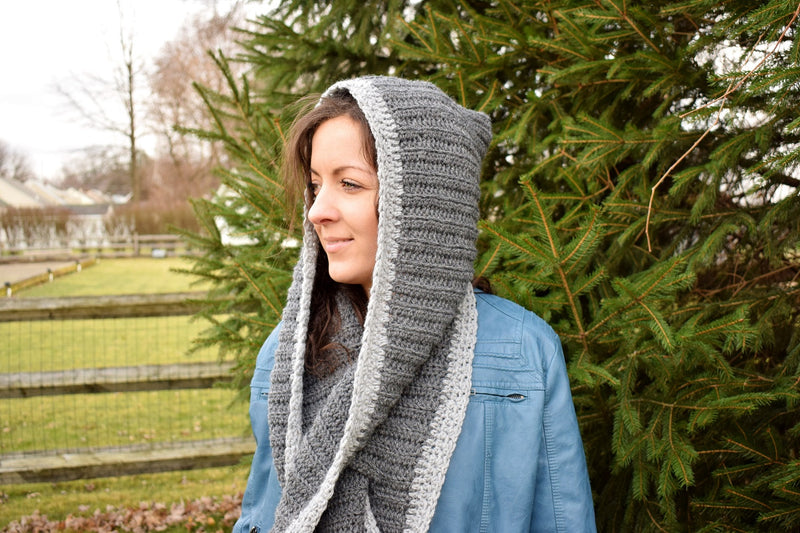 Hooded Scarf With Keyhole (Crochet)