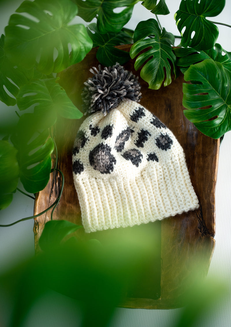 Snow Leopard Hat (Crochet)