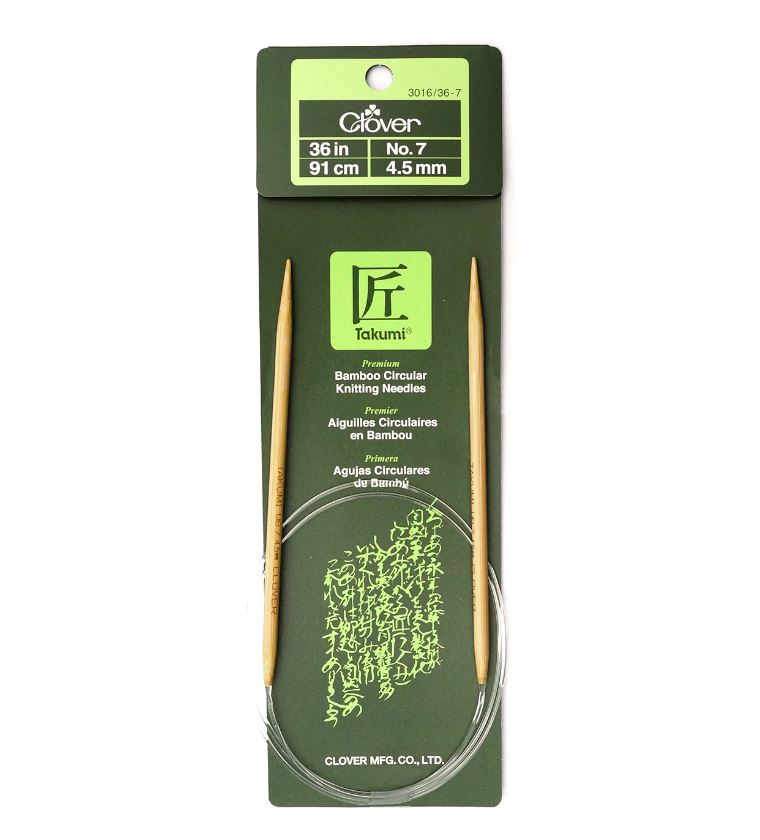 Clover Bamboo Circular Knitting Needles 36" (Sizes 3 to 15) Lion Brand Yarn