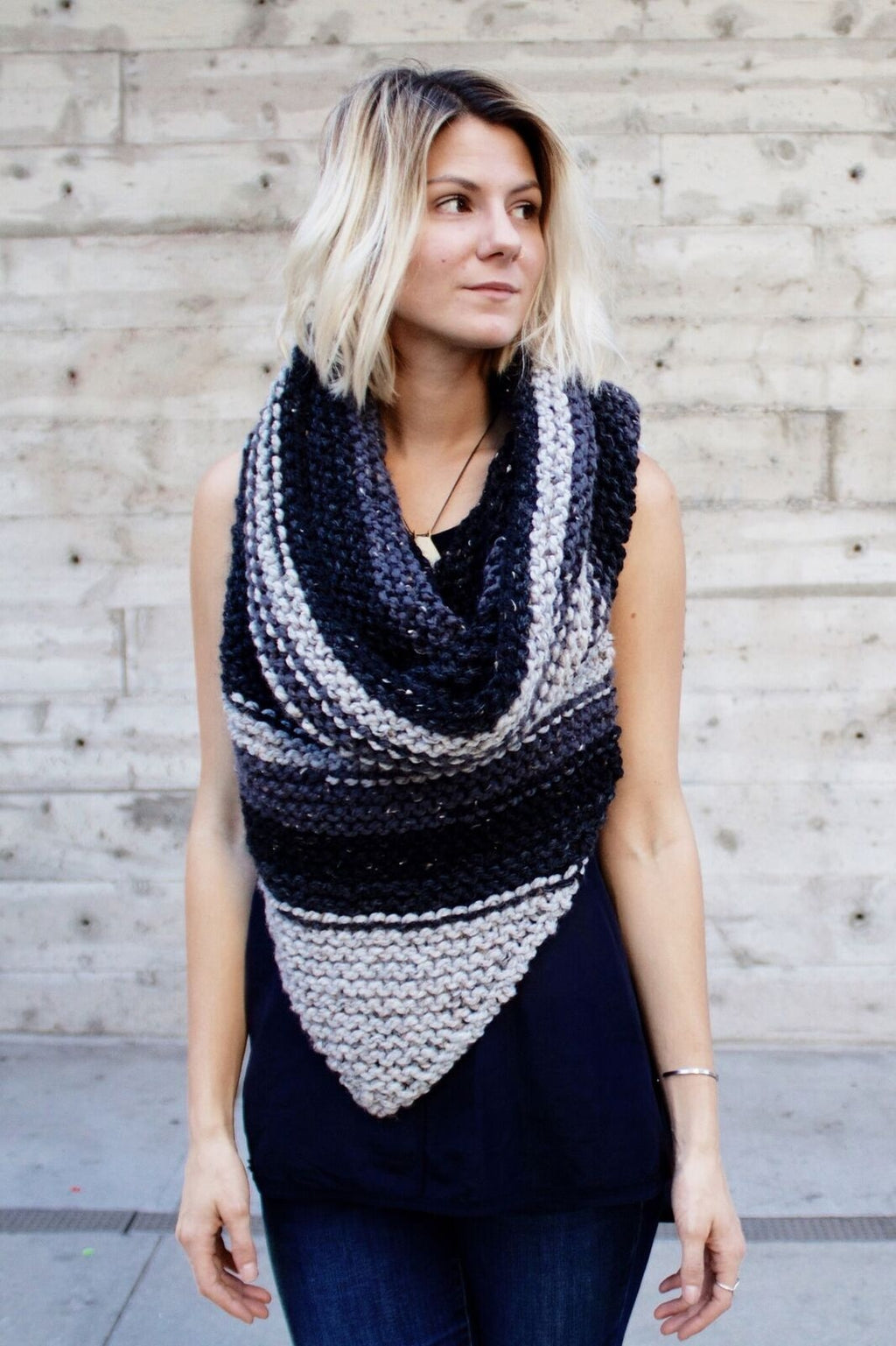 Knit scarf, fiber art scarf, handmade scarf, fine acrylic yarn, The ap –  Andrea Designs